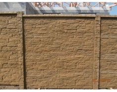 Betonový plot 17 Dekor Plus jednostranný pískový